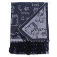 thumbnail image 1 of Women's Fringed Shawl Scarf Cat Winter Warm Wrap Stole, 1 of 4