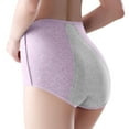 thumbnail image 1 of Women's Front Back Leak Proof Menstrual Sanitary Pants - High Waist Pure Crotch Plus Size Underwear, Reusable & Leakage Resistant for Daily/night Use, 1 of 3
