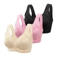 thumbnail image 1 of Women's Front Buckle Lace Edge Bra - Wireless, Adjustable - Plus Size - Casual/Sexy, 1 of 5