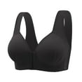 thumbnail image 1 of Women's Front Buckle Lace Edge Seamless Wireless Yoga Bra - Nylon/Spandex, 1 of 3