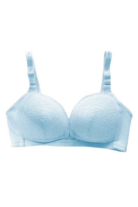 Women's Front Button Nursing Bra Anti Exposure No Wires Push Up Top Back Bottoming No Wires Sports Bra