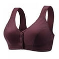 thumbnail image 1 of Women's Front Button Plus Size Bra Wireless Post-Surgery Bra, 1 of 5