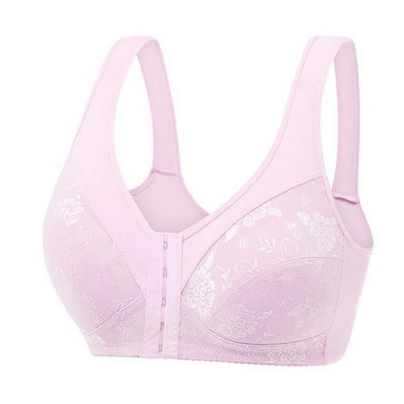 Women's Front Clasp Bra Plus Size Comfortable Breathable Underwear Comfort Bras for Women Seamless Sports Bra Pack Extra Large Bras Women Bra Pack Lift Bra Wireless Full Coverage Bras for Women Womens