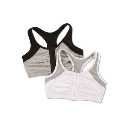 Women's Front Close Racerback Sport Bra, Style FT390, 2-Pack
