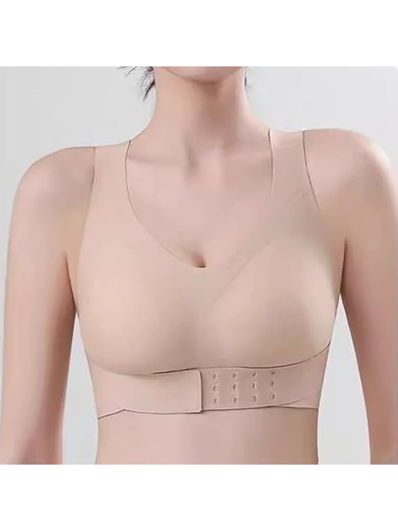 Women's Front Closure Back Support Bra Breathable Shaping Corrective Comfort