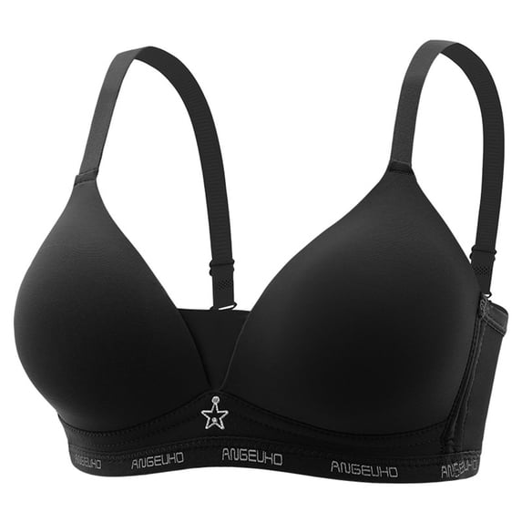 Women's Front Closure Bra No Underwire Seamless Bra Push Up Padded Adjustable Straps Full Coverage Everyday Bra