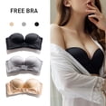 thumbnail image 1 of Women's Front Closure Bra Wireless 1/2 Cup Lingerie, Anti Sagging Top Support Underwear, Accessory Breast Collection Bralette, Easy Button Lifting Vest, Seamless Back Smoothing Daily Shaping Top, 1 of 9