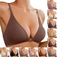 thumbnail image 1 of Women's Front Closure Bra Wireless Padded Bralette Seamless Comfortable Support For Daily Wear, 1 of 8