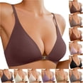 thumbnail image 1 of Women's Front Closure Bra Wireless Padded Bralette Seamless Comfortable Support For Daily Wear, 1 of 8