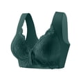 thumbnail image 1 of Women's Front Closure Bras Plus Size Lace Comfortable Senior Wireless Snap Closing Daisy Bras, 1 of 6