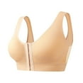 thumbnail image 1 of Women's Front Closure Bras Posture Lightly Padded Plus Size Wireless Full Coverage Bra Back Hollow Breathable Bra, 1 of 8