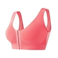 thumbnail image 1 of Women's Front Closure Bras Posture Lightly Padded Plus Size Wireless Full Coverage Bra Back Hollow Breathable Bra, 1 of 7