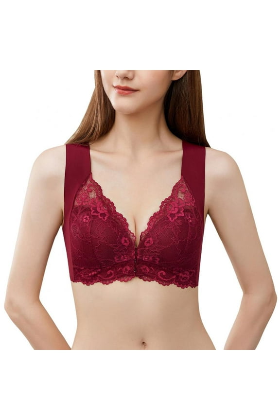 Women's Front Closure Posture Bra Full Coverage Back Support Comfy