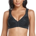 thumbnail image 1 of Women's Front Closure Posture Corrector Bra Back Support Wireless Bralette 42D, 1 of 9