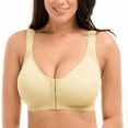thumbnail image 1 of Women's Front Closure Posture Corrector Bras Wire Free Back Support Full Coverage Bra Shockproof Wireless Breathable Plus Size Sport Bra Seamless Sleep Bra,S-5XL, 1 of 7