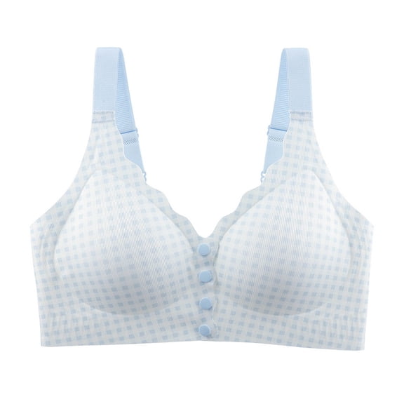 Women's Front Closure Push up Bras, Gathinged Comfortable Workout Sports Bralette, Sleep Breathable Soft Lingerie