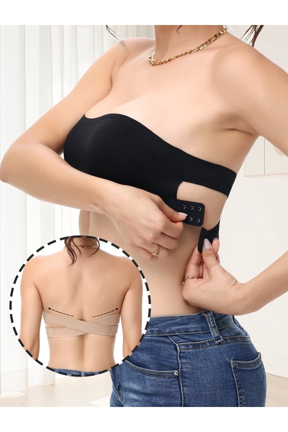 Women's Front Closure Wireless Sports Bra - One Shoulder Single Layer Bra