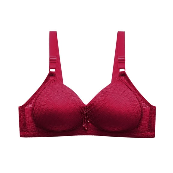 Women's Front Side Buckle Lace Bra - Wireless, Adjustable, Yoga/Sleep Wear