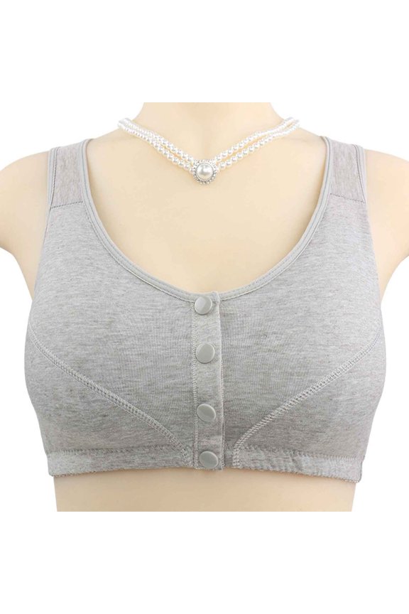 Women's Front Side Buckle Lace Edge Without Steel Ring Movement Seamless Gathering Adjustment Yoga Sleep Large Bra Bra to Make Look Smaller Backless Bra Running Bra Womens Bras Pads for Sports Bras