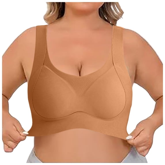 Women's Front Side Buckle Lace Edge Without Steel Ring Movement Seamless Gathering Adjustment Yoga Sleep Large Bra Wireless Support Bras for Women Small Bras No Wire Push up Bra Pack of Bras for Women