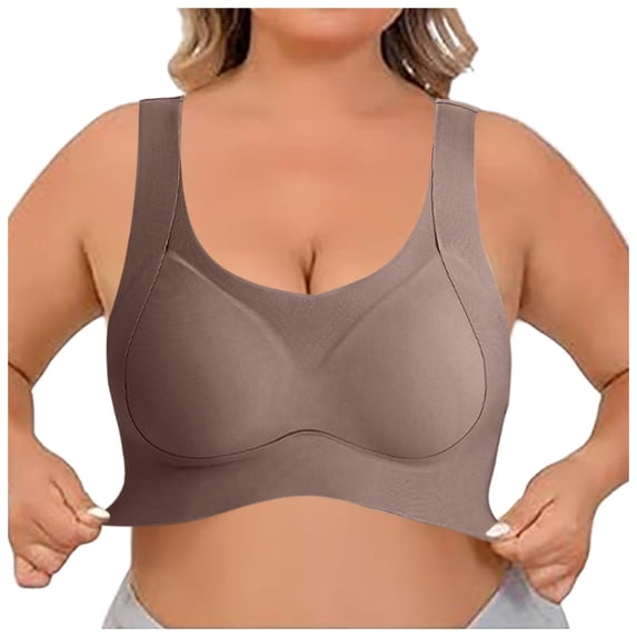 Women's Front Side Buckle Lace Edge Without Steel Ring Movement Seamless Gathering Adjustment Yoga Sleep Large Bra Wireless Support Bras for Women Small Bras No Wire Push up Bra Pack of Bras for Women