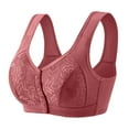 thumbnail image 1 of Women's Front Side Buckle Lace Edge Without Steel Ring Movement Seamless Gathering Adjustment Yoga Sleep Large Bra Womens Sports Bra Pack Y Sports Bra Wireless Full Coverage Bras for Women Women, 1 of 3