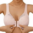 thumbnail image 1 of Women's Front Side Buckle Lace No Steel Ring Yoga Bra - Casual Sexy Seamless Sleep Underwear, 1 of 4