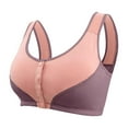 thumbnail image 1 of Women's Front Side Buckle Seamless Yoga Bra with Lace Edge for Movement Sleep and Comfort Adjustable Support Large Size, 1 of 2