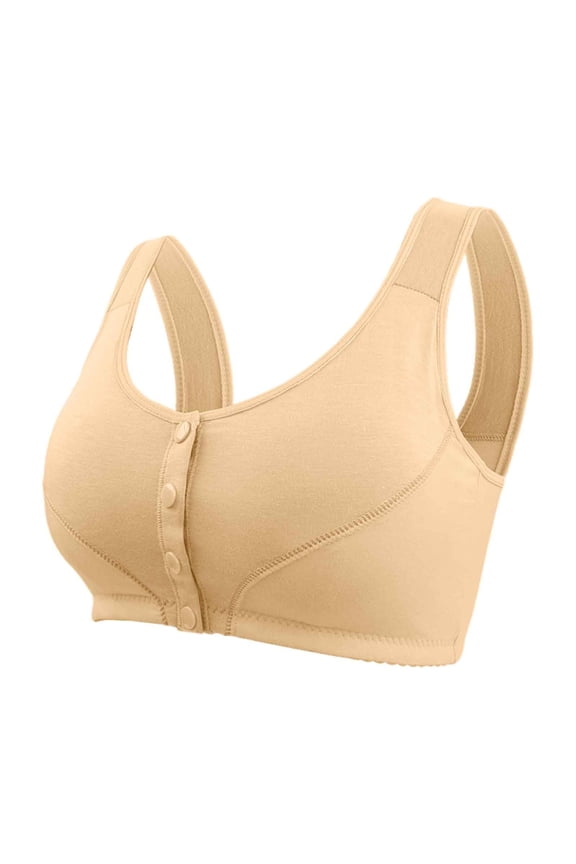 Women's Front Side Buckle Seamless Yoga Bra with Lace Edge for Movement Sleep and Comfort Adjustable Support Large Size