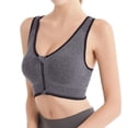 thumbnail image 1 of Women's Front Zip Seamless Sports Bra High Support Workout Top Breathable Racerback Yoga Running Activewear, 1 of 5