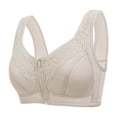 thumbnail image 1 of Women's Front Zip Sports Bra Comfortable Bralette with Wide Straps Seamless Design for Yoga Gym Running Workout, 1 of 3