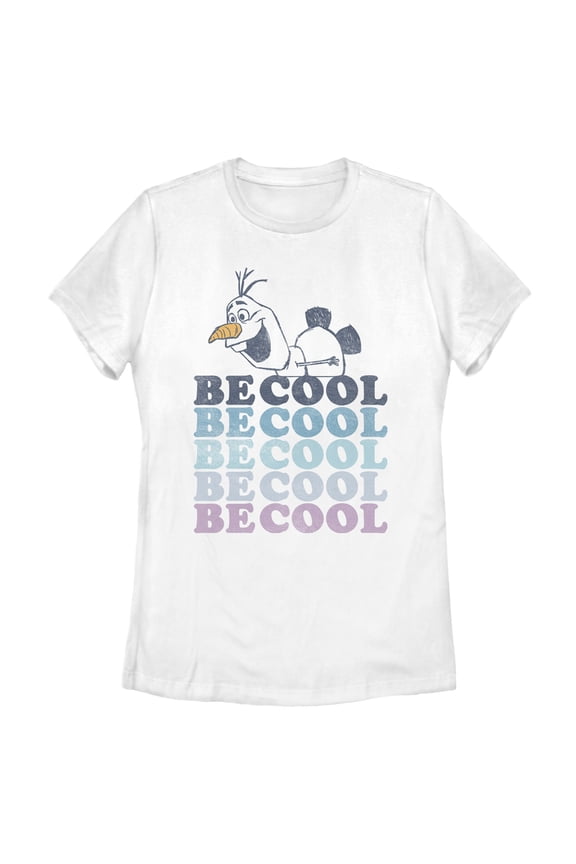 Women's Frozen 2 Olaf Be Cool  Graphic Tee White 2X Large