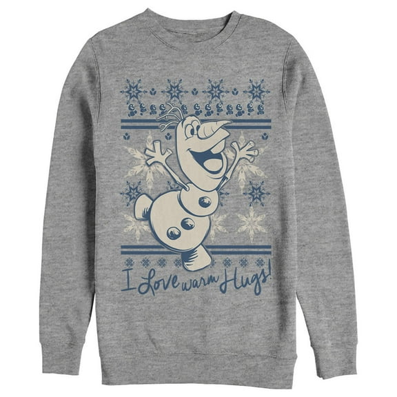 Women's Frozen Christmas Warm Hugs Sweatshirt Athletic Heather Medium