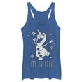 thumbnail image 1 of Women's Frozen Olaf So Cool  Racerback Tank Top Royal Blue Heather Small, 1 of 3