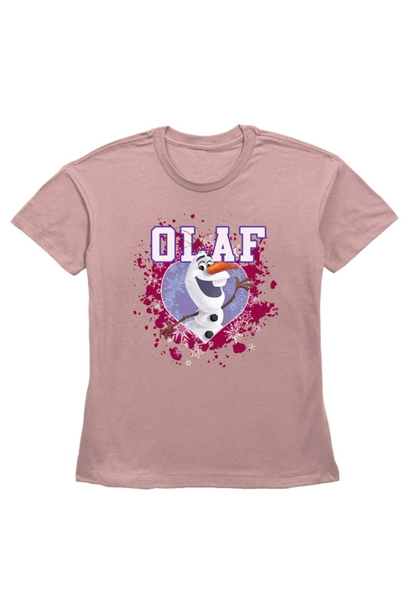 Women's Frozen Olaf in Heart Graphic T-Shirt