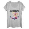 thumbnail image 1 of Women's Frozen Sisters 4 Ever  Scoop Neck Athletic Heather Small, 1 of 3