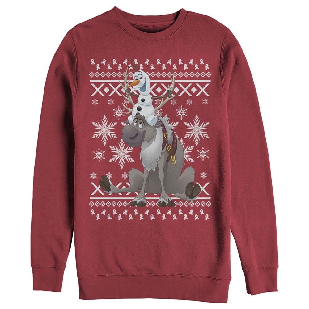 Women's Frozen Ugly Christmas Friends Sweatshirt Red 3X Large - Walmart.com