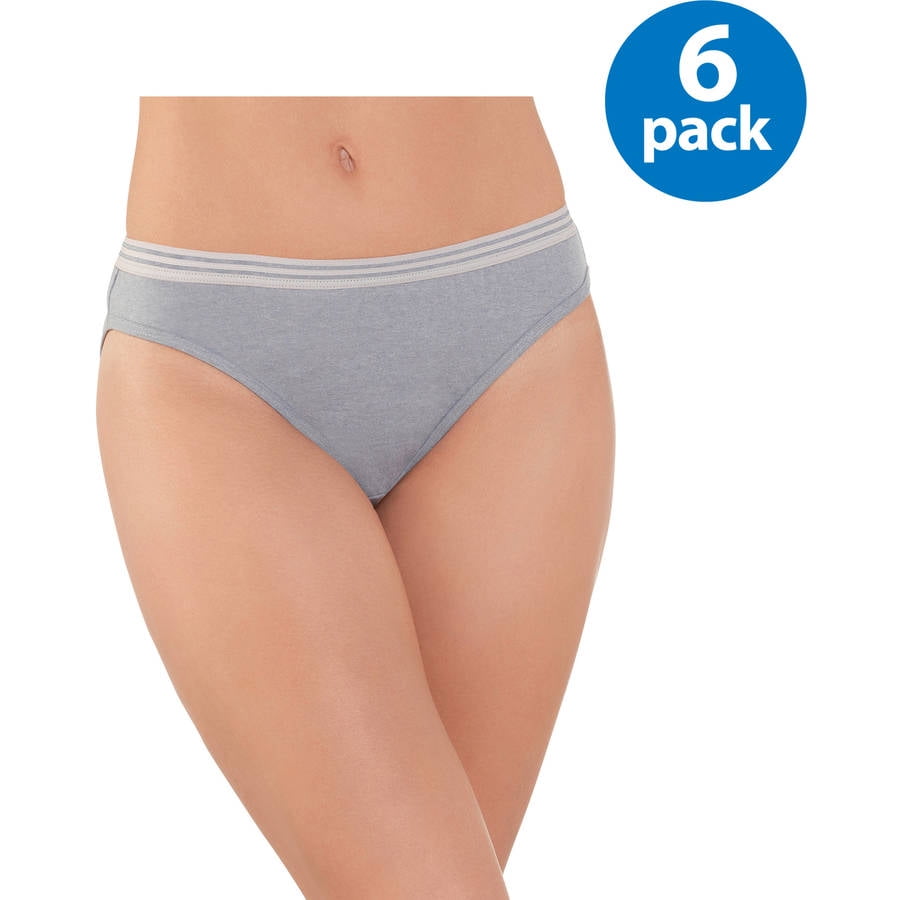 Fruit Of The Loom Women's Assorted Heather Brief Underwear, 6-Pack