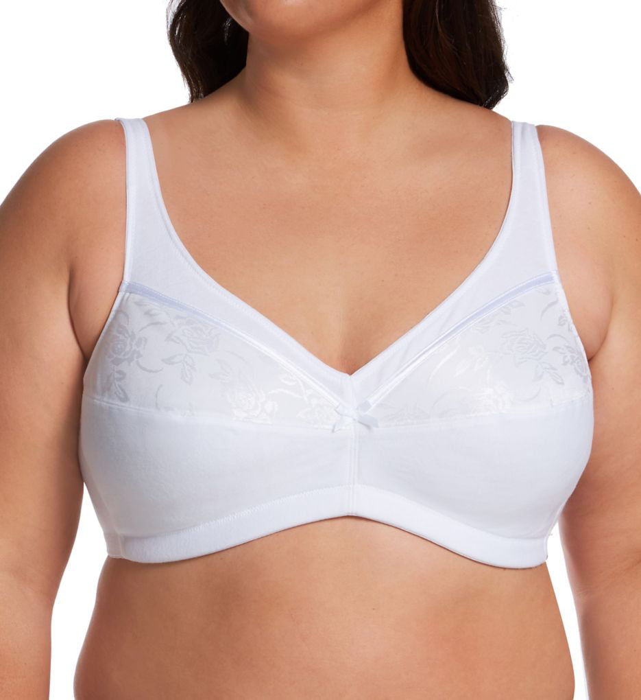 Women's Fruit Of The Loom 96233 Body Cottons Wire-Free Bra (White 42C) 