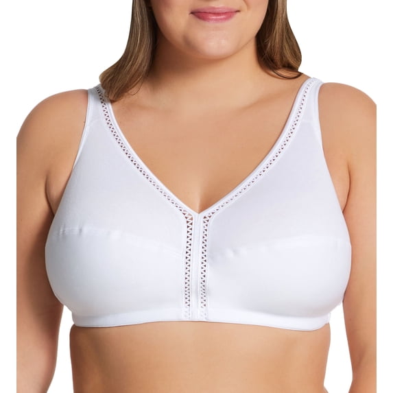 Women's Fruit Of The Loom 96730 Body Cotton Wireless Bra (White 40D)