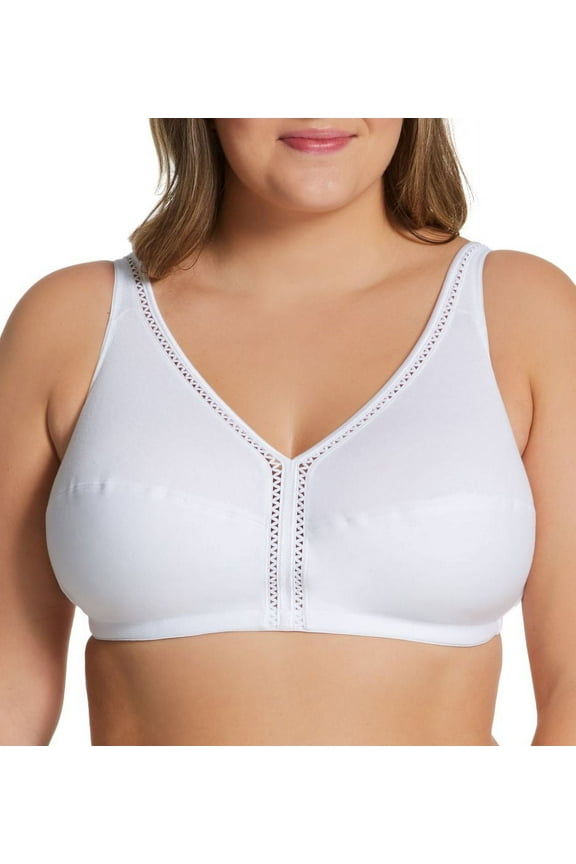 Women's Fruit Of The Loom 96730 Body Cotton Wireless Bra (White 40D)