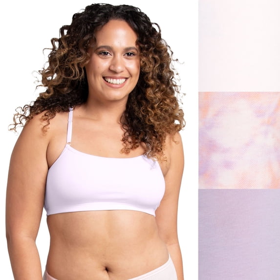 Women's Fruit of the Loom® 360 Stretch Bra 3-pack 3DSCSCT Color: Lilac Whisper Asst Size: SMALL