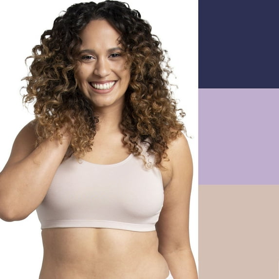 Women's Fruit of the Loom® 360 Stretch Bra 3-pack 3DSCSSB Color: Navy Asst Size: XX LARGE