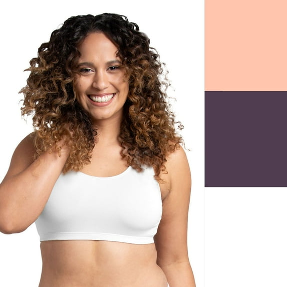 Women's Fruit of the Loom® 360 Stretch Bra 3-pack 3DSCSSB Color: Peach Berry Asst Size: MEDIUM