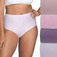 thumbnail image 1 of Women’s Fruit of the Loom® 4-Pack Seamless 360 Stretch Brief Panty Set 4DSLBRK Color: Lilac Asst Size: 7, 1 of 4