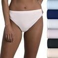 thumbnail image 1 of Women's Fruit of the Loom® 6-Pack Signature Cotton High-Cut Brief Panty Set 6DKHCAP Color: Navy Asst Size: 7, 1 of 4