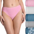 thumbnail image 1 of Women's Fruit of the Loom® Ultra Soft 5-pack Hi-Cut Panty Set 5DUSKHC Color: Sweet Cream Asst Size: 6, 1 of 3