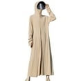 thumbnail image 1 of Women's Full Body Hood Sun Shirt Summer Long Sun Protection Jacket Cycling Uv Protection Ice Silk Breathable Hoodie + Lenses Below the Knee L XL, 1 of 10