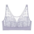 thumbnail image 1 of Women's Full Coverage Bras, Seamless Bras for Women Wirefree, Sexy V Mesh Comfortable Bralette No Underwire Push Up Everyday Bras Wide Strap Wireless T-Shirt Bra 36-46 Womens Bras Clearance under $5, 1 of 4