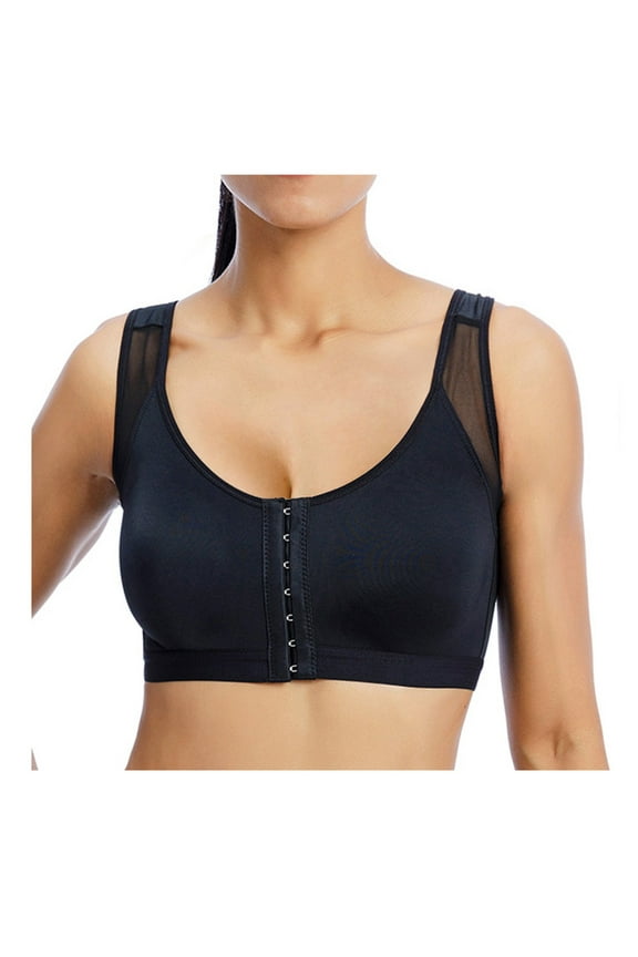 Women's Full Coverage Front Closure Support Bra for Seniors Comfortable Posture Wire Older Women